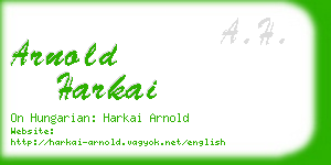 arnold harkai business card